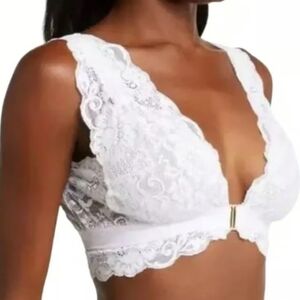 Nwt Hah Free People Lace Bras in White
